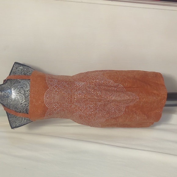 NWT Peruvian Connection shimmer 100% linen mandala dress - Picture 2 of 10